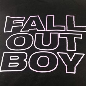Large black Fall Out Boy T-shirt.